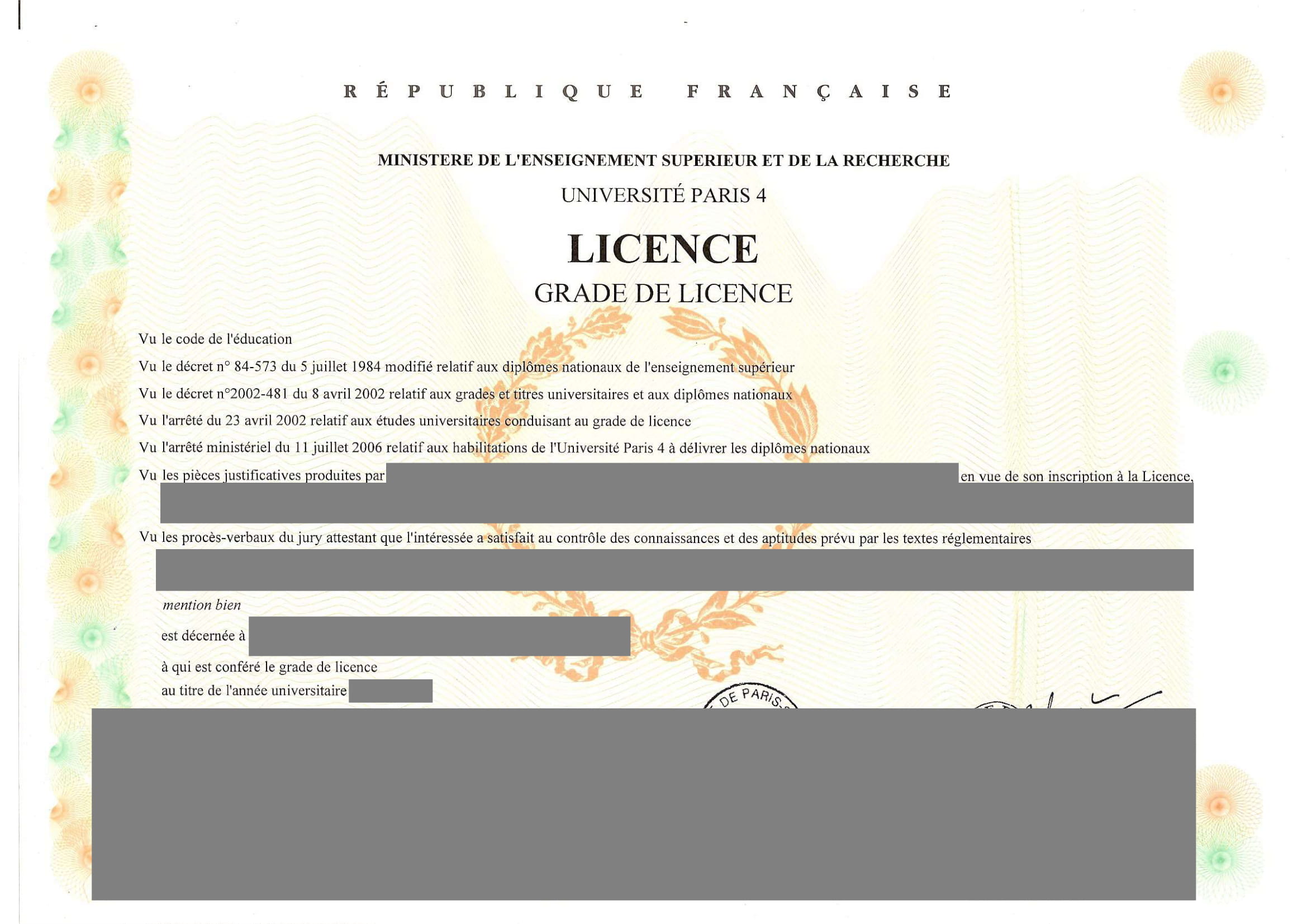 Traduction certifiée Licence-1